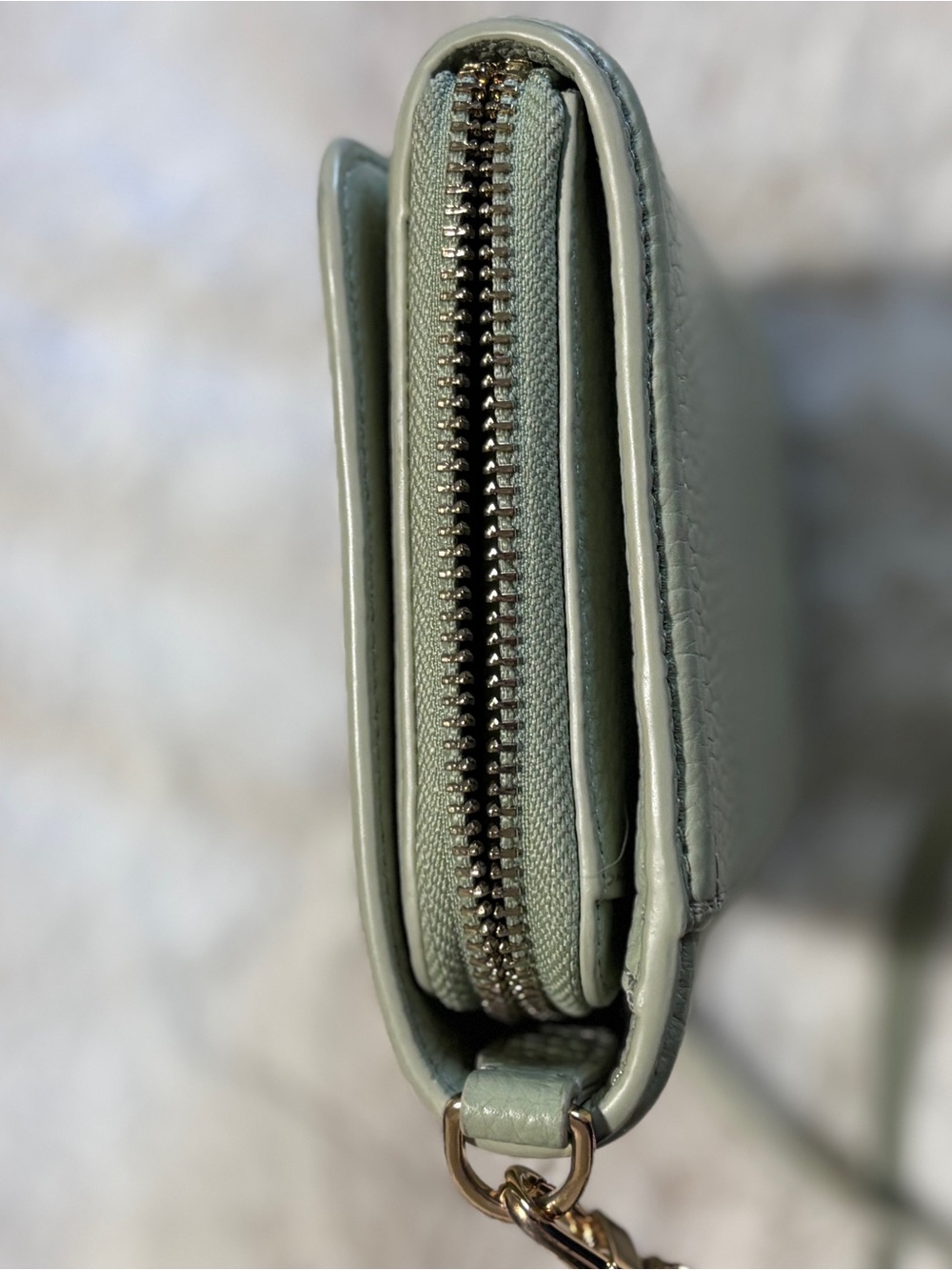 Tory Burch Thea Flat Wallet Cross Body in Garden Sage - Picture 8 of 10
